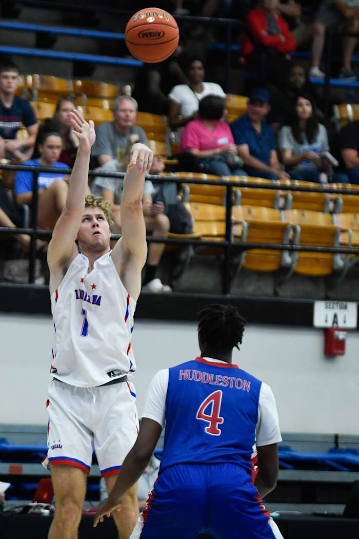Indiana Mr. Basketball Caleb Furst hits a jump shot during the All-Star's 93-70 win over Kentucky on Friday night in Owensboro, Ky. (USA TODAY Sports)